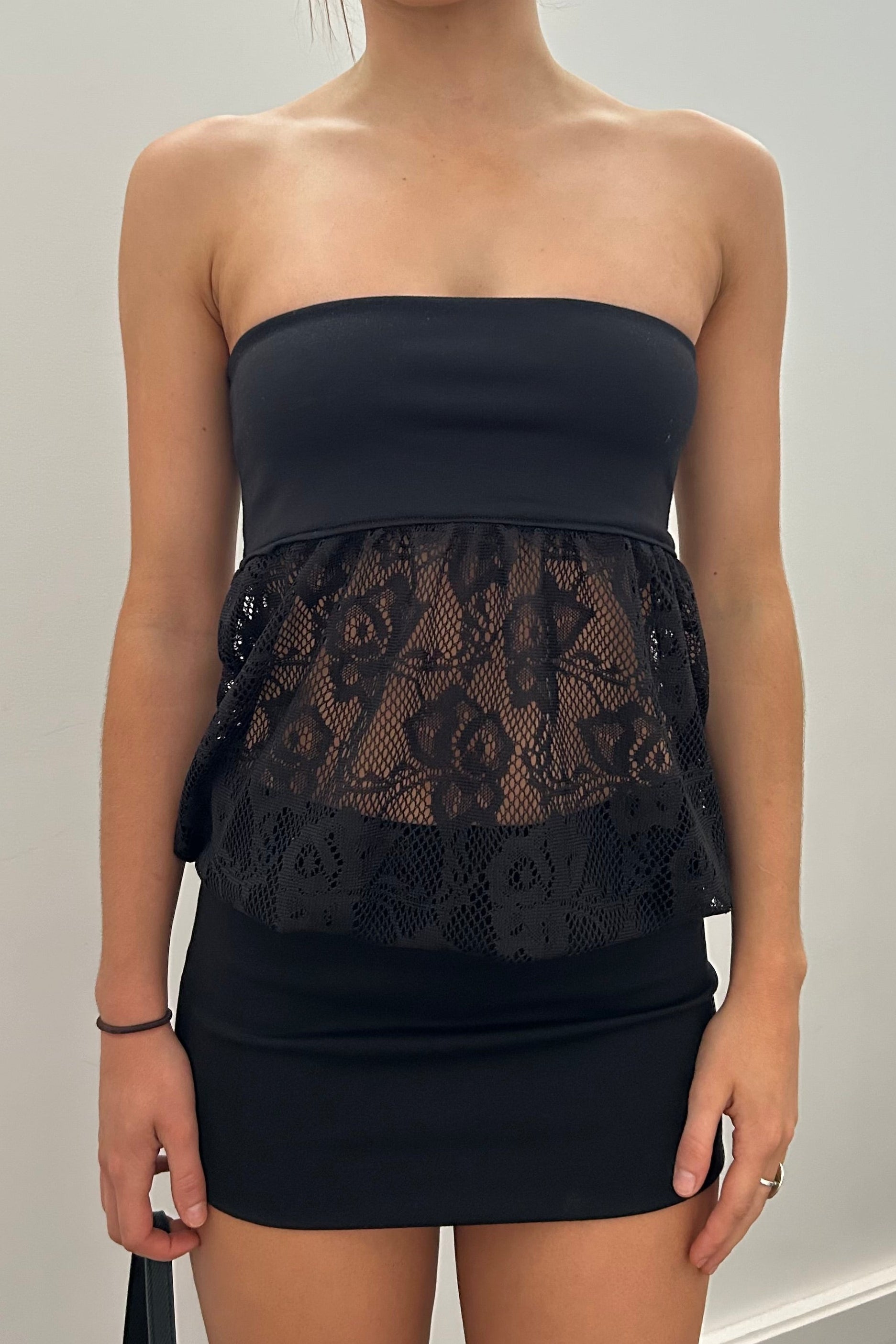 Bubble Dress - Black Lace