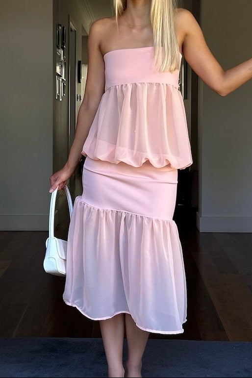 Bubble Dress - Peach